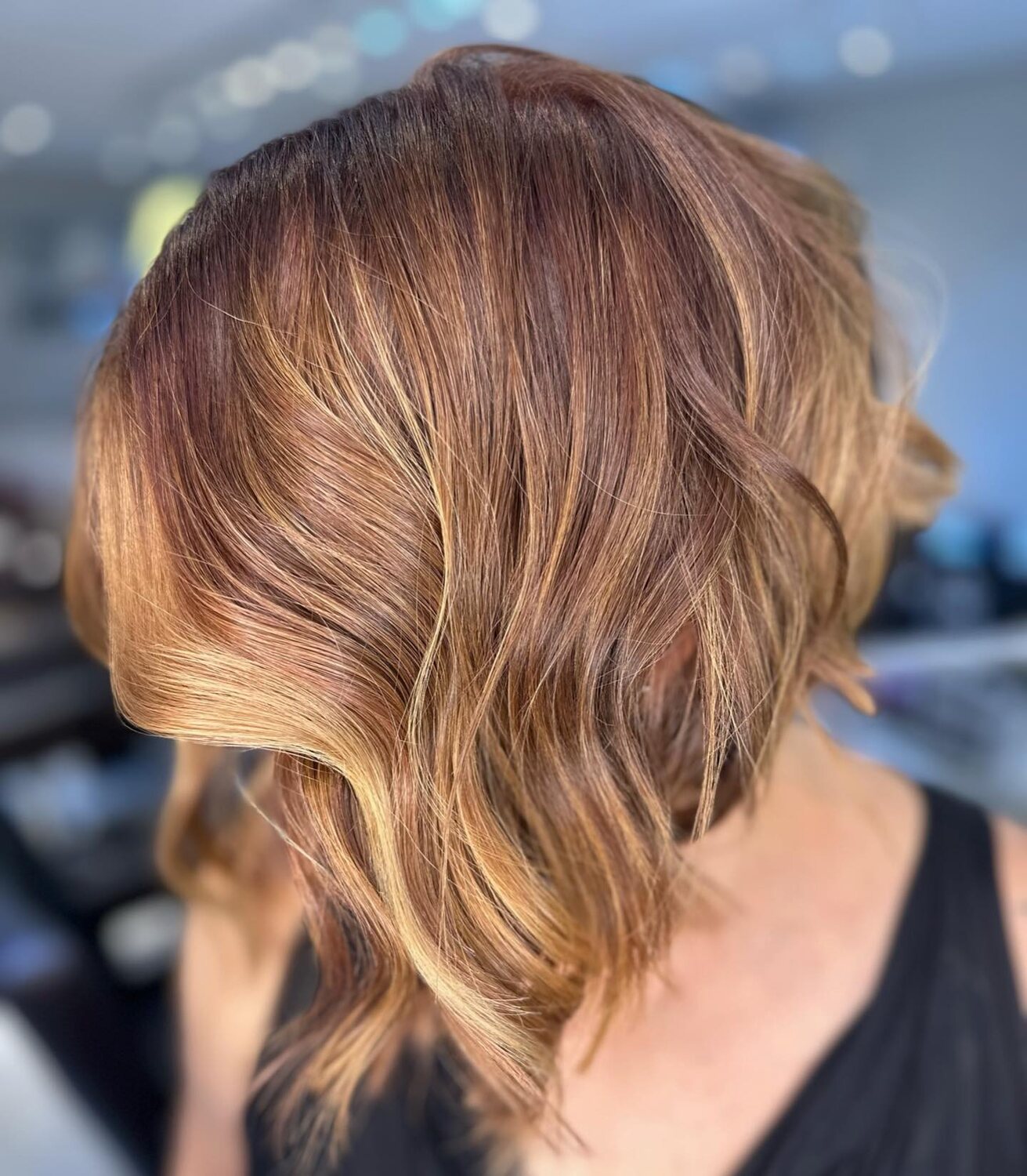 Resultado de cabelo — Long bob com luzes | Analu Espaço de Beleza